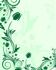 Green floral background