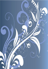 fond floral bleu azur