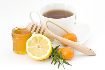 tea with honey and lemon