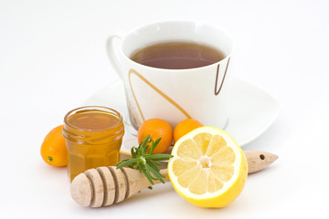 tea with honey and lemon