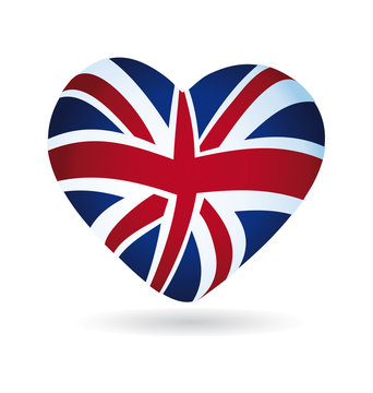 Heart english flag