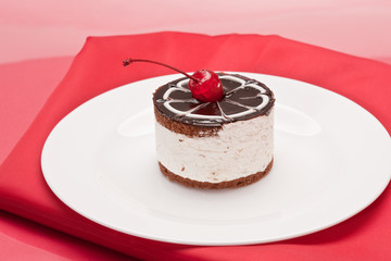 fancy cake with cherry