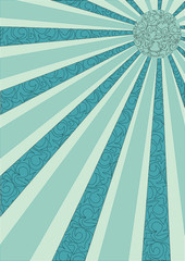 Background banner vector from circles.Beams