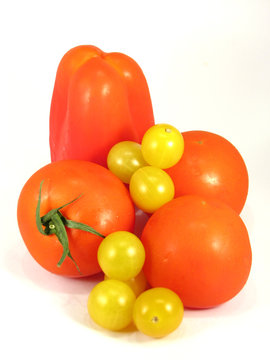 Parika, tomatoes and cherry-tomatoes