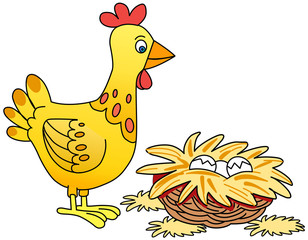 chicken and eggs