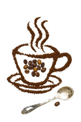 Drawing from coffee grains