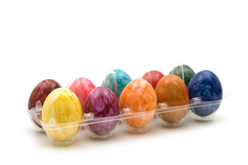 Fototapeta na wymiar Easter eggs on white background