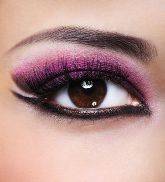 beauty purple make-up