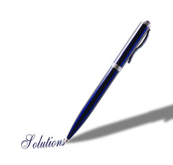 Blue pen writing solutions
