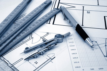 architectur plans of residential real estate