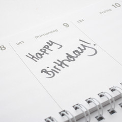 Kalender Eintrag Happy birthday