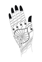 Vector Illustration Henna Tattoo Artwork