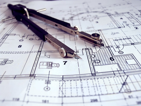 Dividers on architectural paln