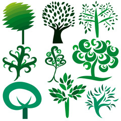 Obraz premium Set of trees