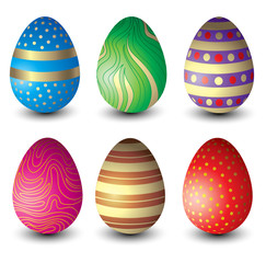 Set of beautiful Easter eggs