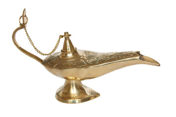 Bronze or golden Genie lamp