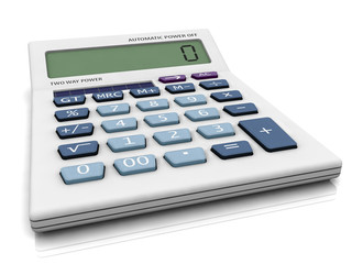 3D calculator with 0 symbol on LCD panel - Crisis is NOW