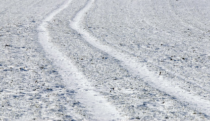Ackerweg im Winter, Mecklenburg-Vorpommern