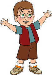 toddler boy with glasses