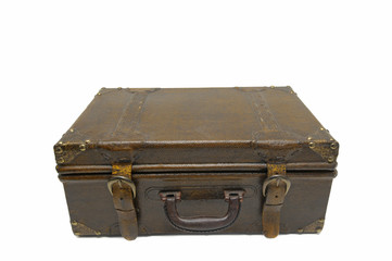 Old case isolated against a white background