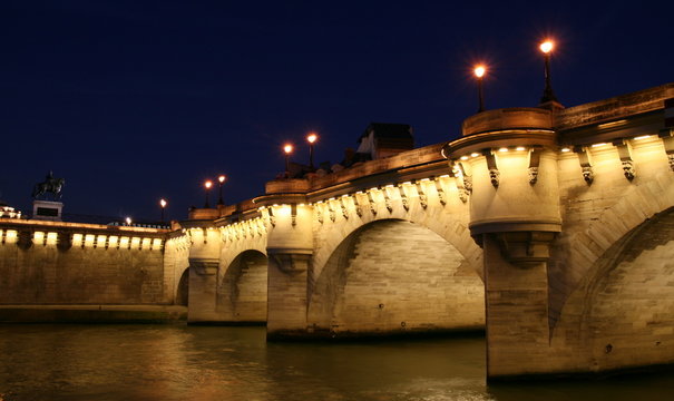 Fototapeta pont neuf la nuit