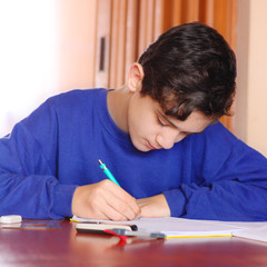 student and notebook