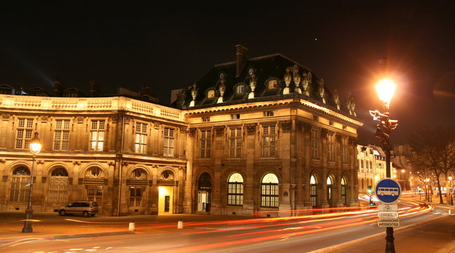 Fototapeta rue de paris la nuit