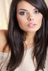 Obraz premium Portrait of a beautiful young sexy woman