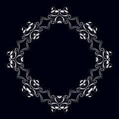 Black and White Scroll Vector Frame