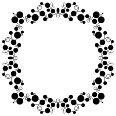 Black and White Circle Vector Frame