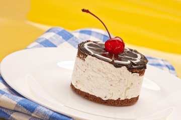 fancy cake with cherry