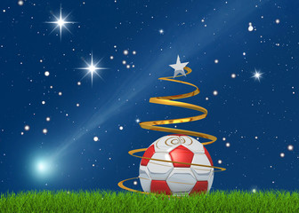 christmas soccerball and comet © archideaphoto