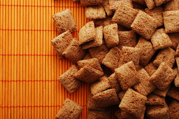 sweeties over orange bamboo mat