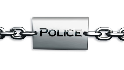 symbole Police fond blanc