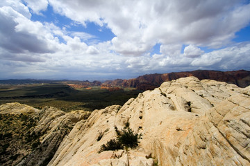 Looking down the Sandstones in to Snow Canyon - Utah