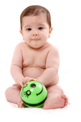 Fototapeta premium baby play with ball