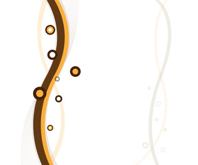 Illustration mit wellen in orange/braun - vertikal
