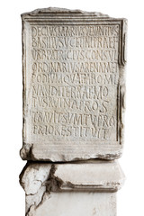 Engraved stone in Coliseum © Willy Mobilo