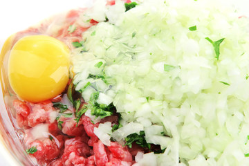 minced meat and egg