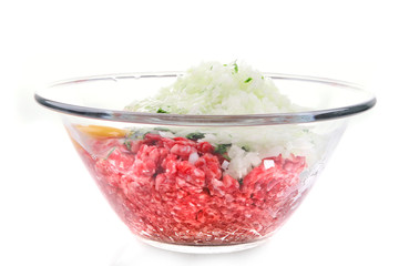 minced meat and egg
