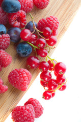 berries of a raspberry.