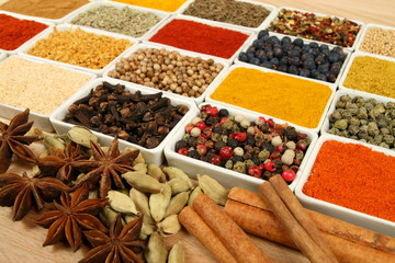 Variety of spices.
