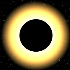 Eclipse on a star background