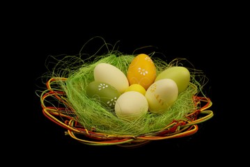 nid d'oeufs de pâques