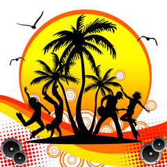 Summer party on the beach (set 3)