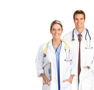 Smiling medical people