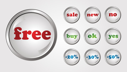 vector glossy buttons