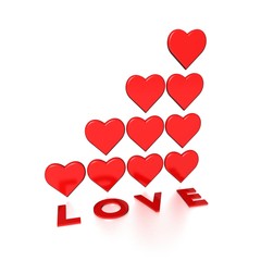 love hearts success illustration sign