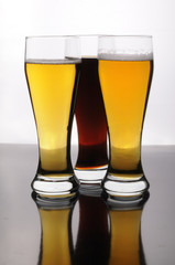 Tasty light and golden beer