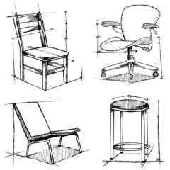 chairs drawings